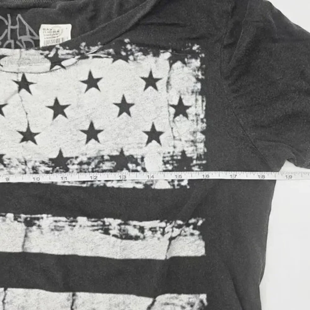 Chaser American Flag Slub Tee Gray Size L - Picture 5 of 11